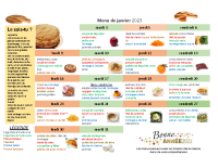 Menu janvier 2023